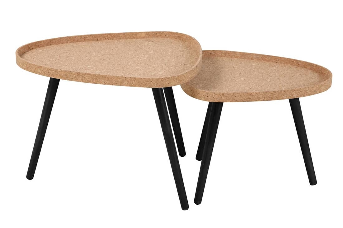 Staliukų komplektas CORK, 50x40x44 + 45x35x38 cm