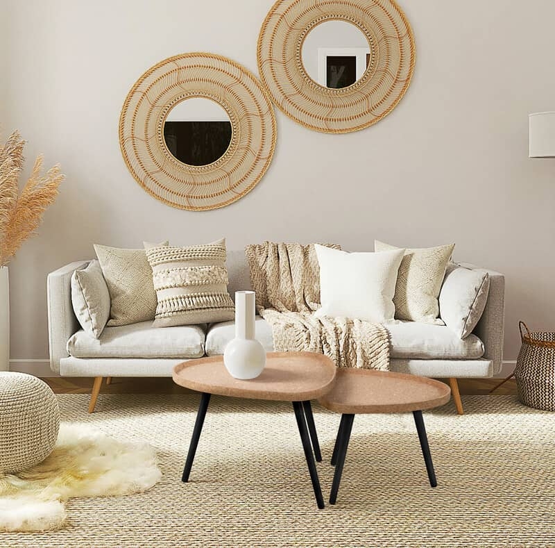 Staliukų komplektas CORK, 50x40x44 + 45x35x38 cm