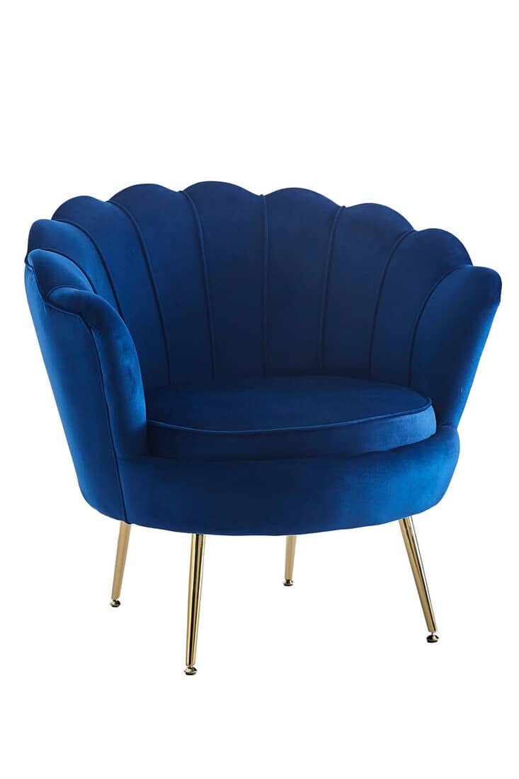 Fotelis 168, mėlynas, 76x76x78 cm