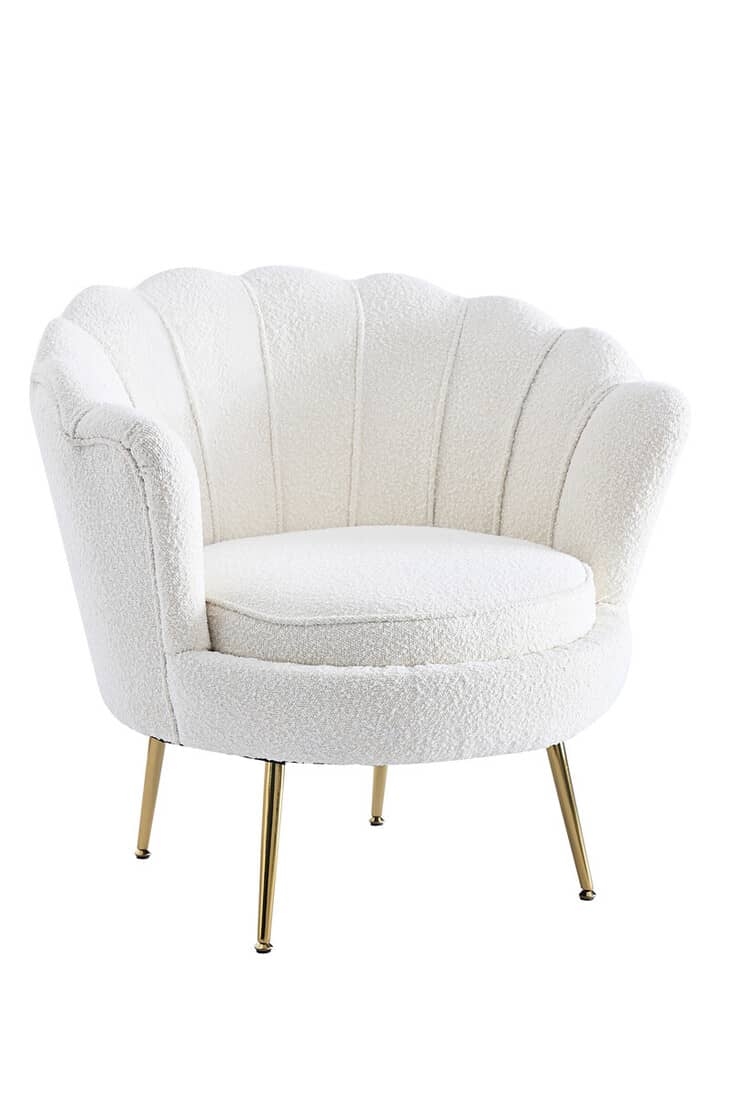 Fotelis 168, baltas, 76x76x78 cm