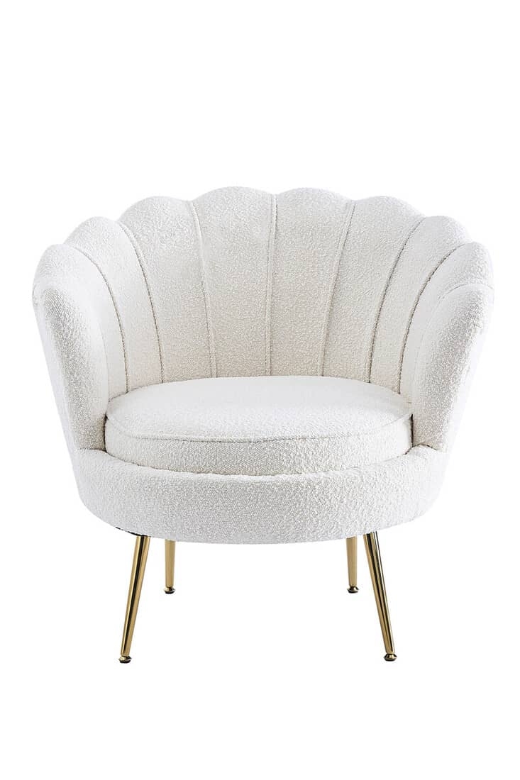 Fotelis 168, baltas, 76x76x78 cm