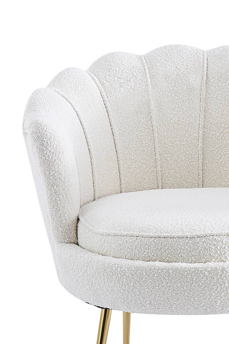 Fotelis 168, baltas, 76x76x78 cm