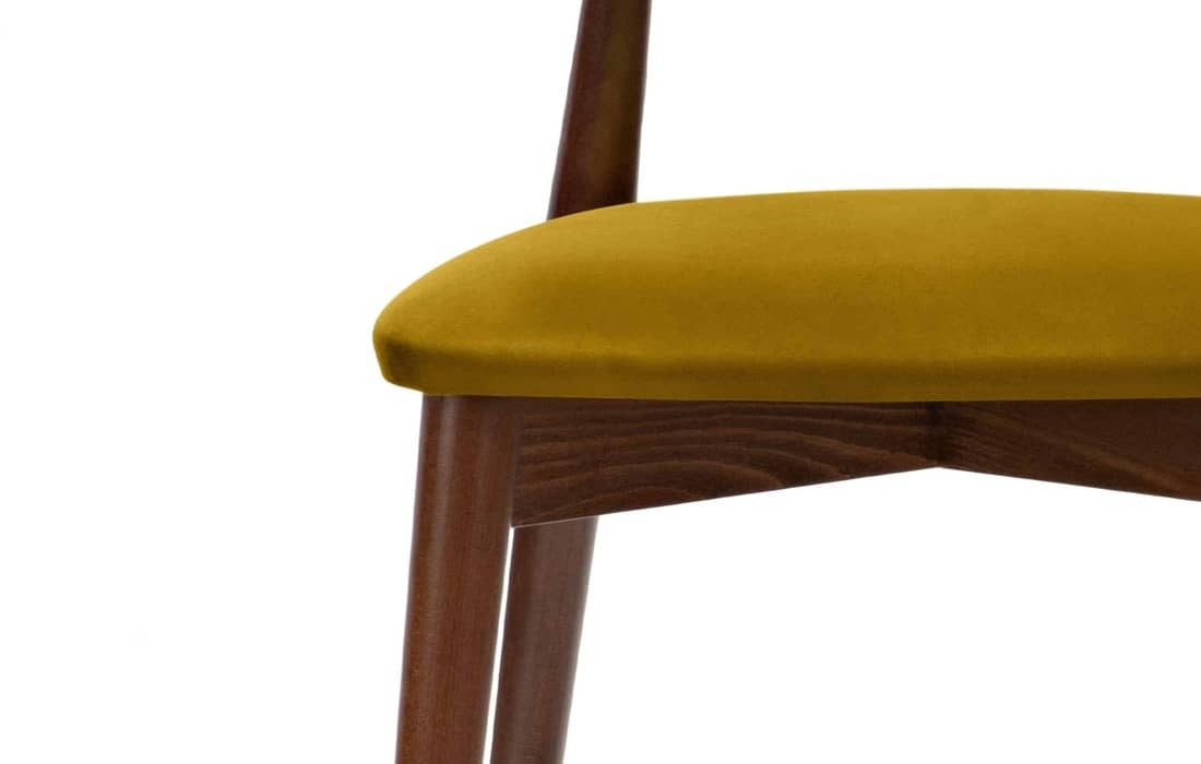 Kėdė RABO, medaus/riešutmedžio, 47x45x79 cm