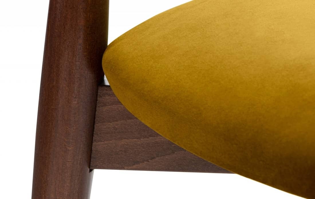 Kėdė RABO, medaus/riešutmedžio, 47x45x79 cm