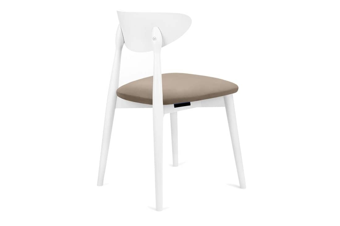 Kėdė RABO, smėlio/balta, 47x45x79 cm