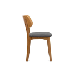 Kėdė VINI, pilka/ąžuolo, 47x45x80,5 cm