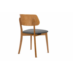 Kėdė VINI, pilka/ąžuolo, 47x45x80,5 cm