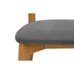 Kėdė VINI, pilka/ąžuolo, 47x45x80,5 cm