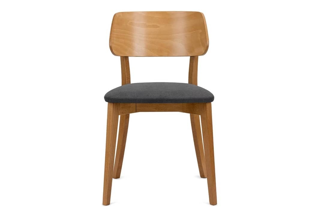 Kėdė VINI, grafito/ąžuolo, 47x45x80,5 cm