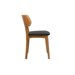 Kėdė VINI, grafito/ąžuolo, 47x45x80,5 cm