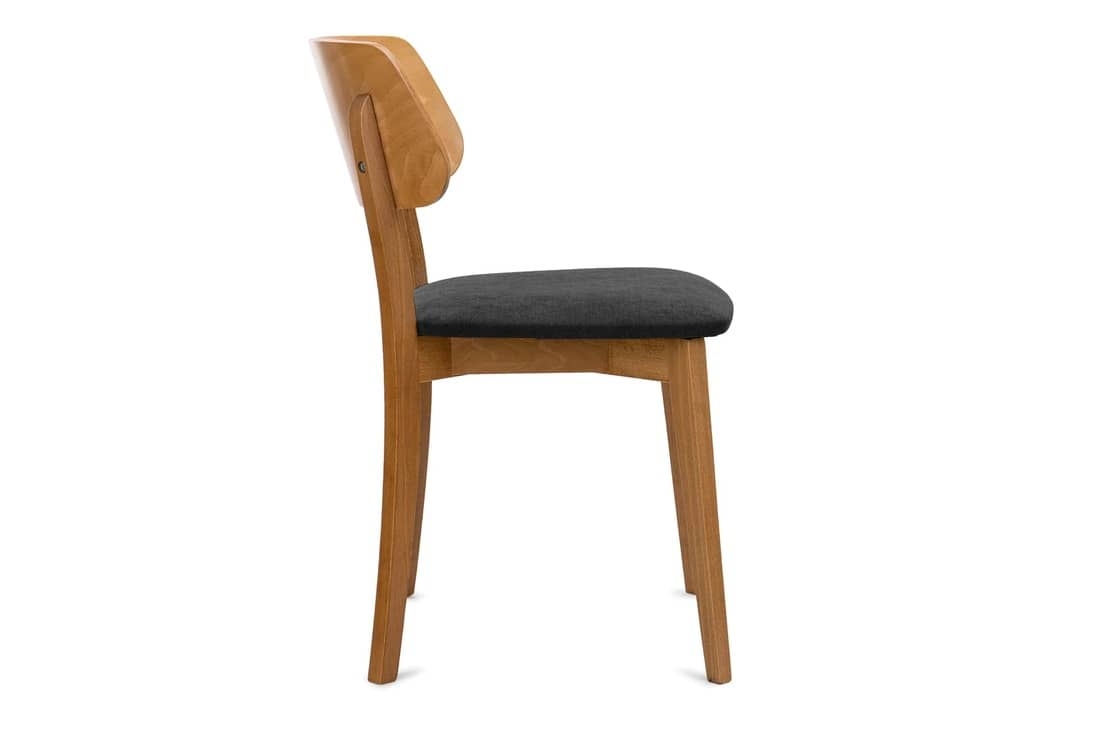 Kėdė VINI, grafito/ąžuolo, 47x45x80,5 cm