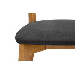 Kėdė VINI, grafito/ąžuolo, 47x45x80,5 cm