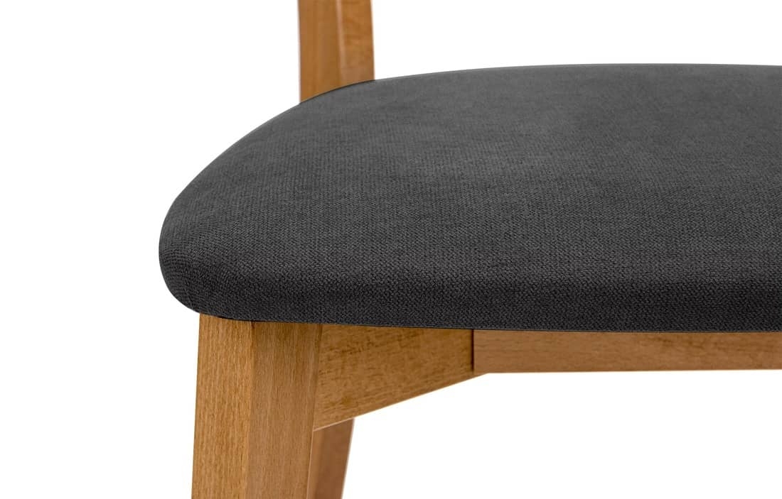 Kėdė VINI, grafito/ąžuolo, 47x45x80,5 cm