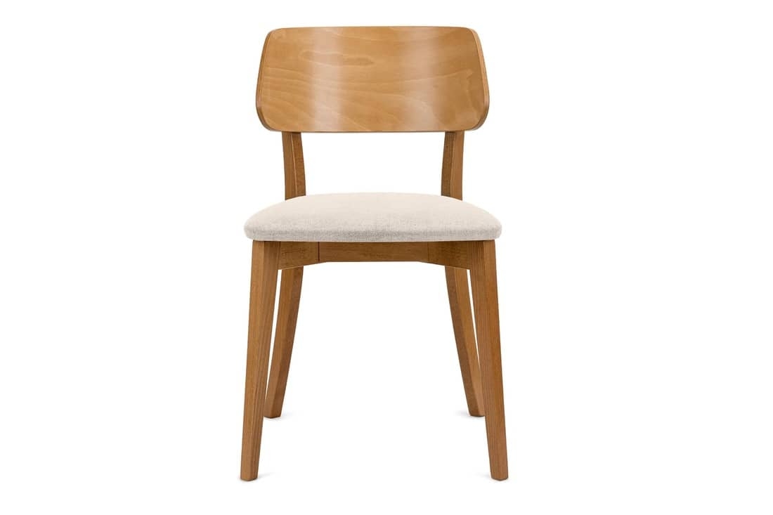 Kėdė VINI, kreminė/ąžuolo, 47x45x80,5 cm
