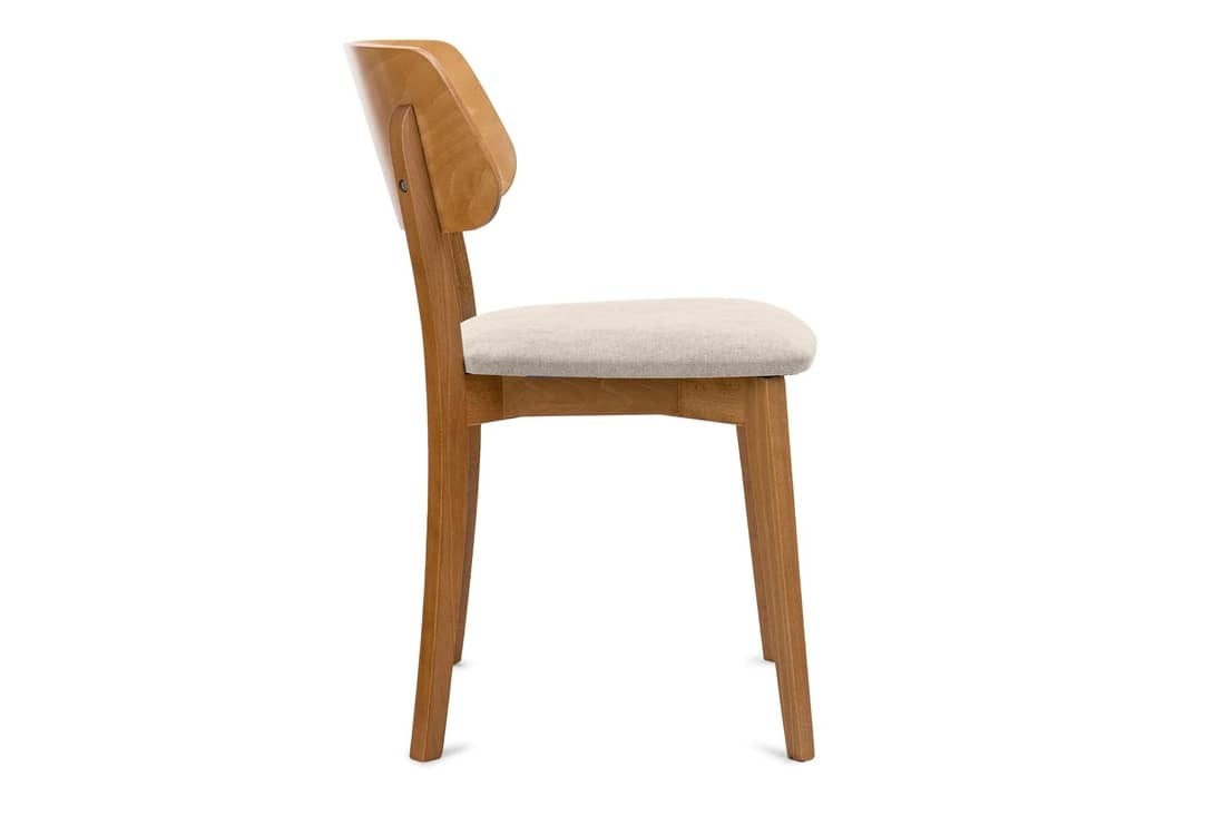 Kėdė VINI, kreminė/ąžuolo, 47x45x80,5 cm