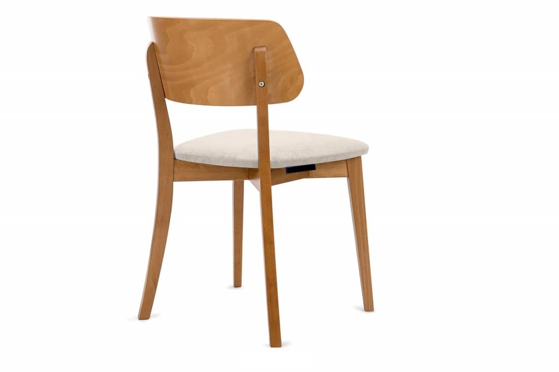 Kėdė VINI, kreminė/ąžuolo, 47x45x80,5 cm