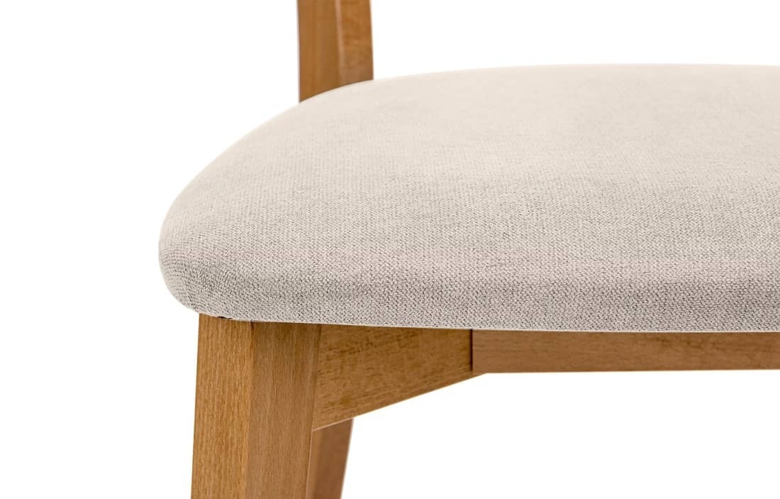 Kėdė VINI, kreminė/ąžuolo, 47x45x80,5 cm