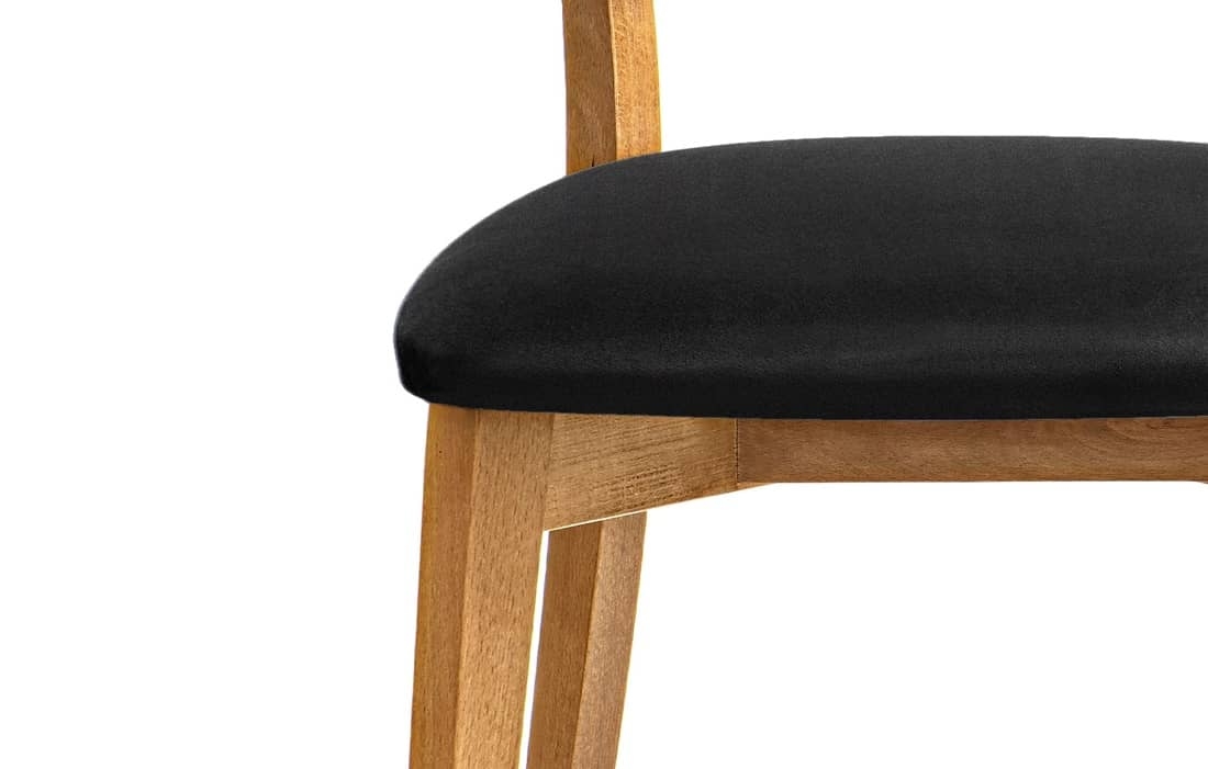 Kėdė LYCA, juoda/ąžuolo, 47x45x80,5 cm