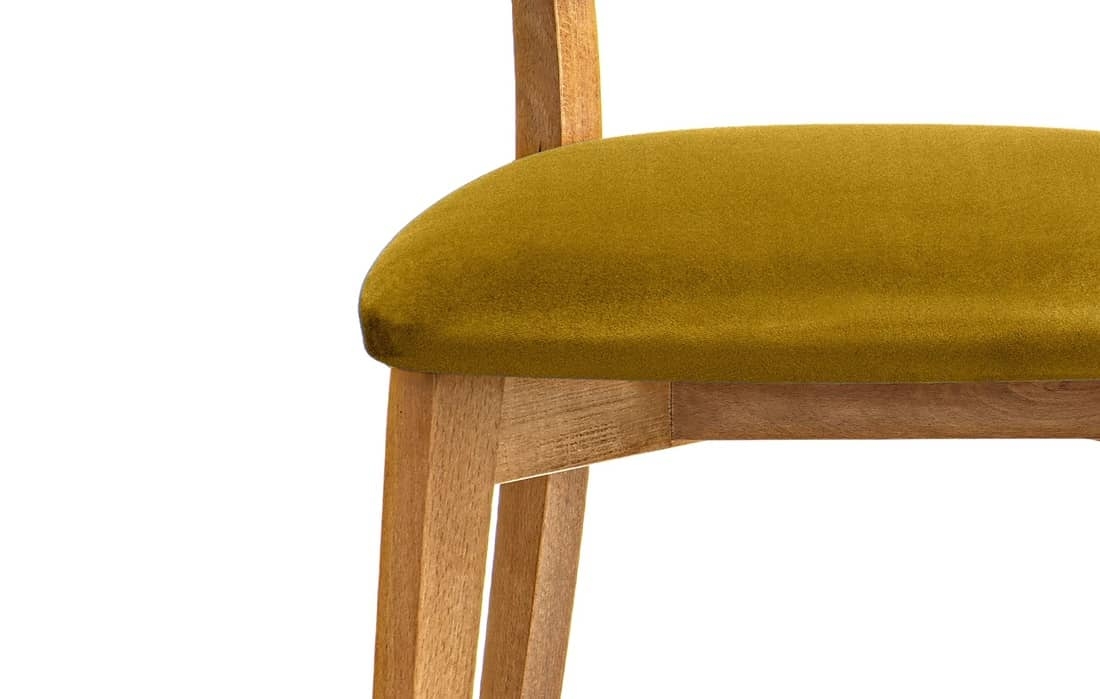 Kėdė LYCA, garstyčių/ąžuolo, 47x45x80,5 cm