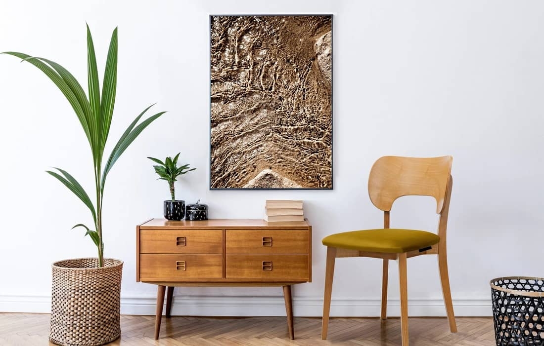 Kėdė LYCA, garstyčių/ąžuolo, 47x45x80,5 cm