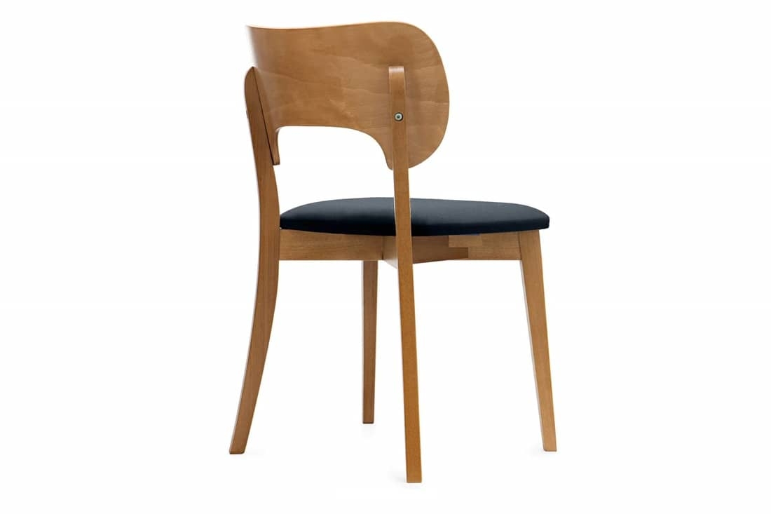 Kėdė LYCA, mėlyna/ąžuolo, 47x45x80,5 cm