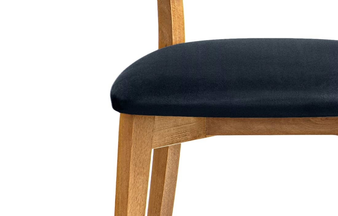 Kėdė LYCA, mėlyna/ąžuolo, 47x45x80,5 cm
