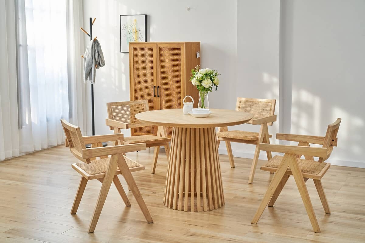 Kėdė KENA, šviesaus medžio, 52x58x78 cm