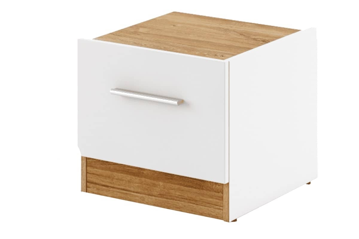 Naktinis staliukas CALI, baltas, 40x40x35 cm