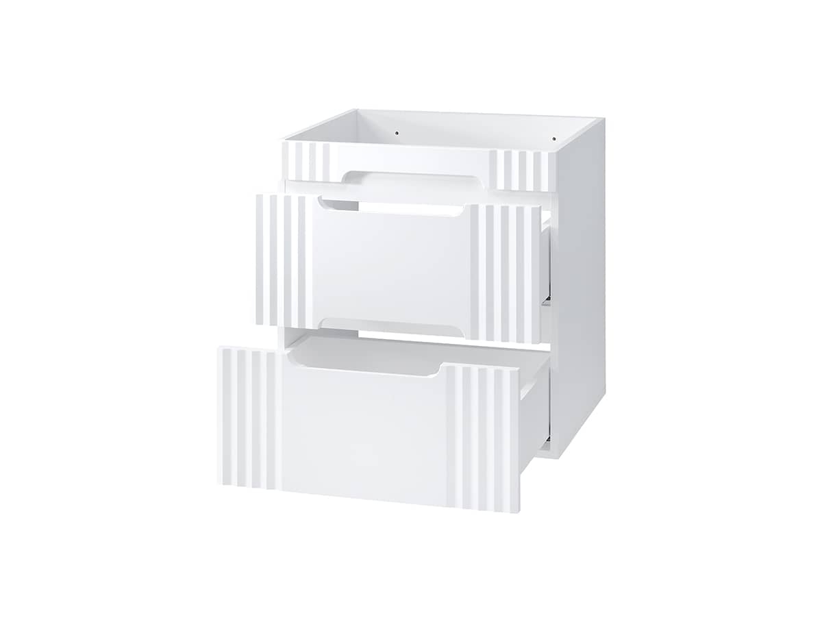 Pastatoma vonios spintelė su praustuvu 826A FIJI WHITE