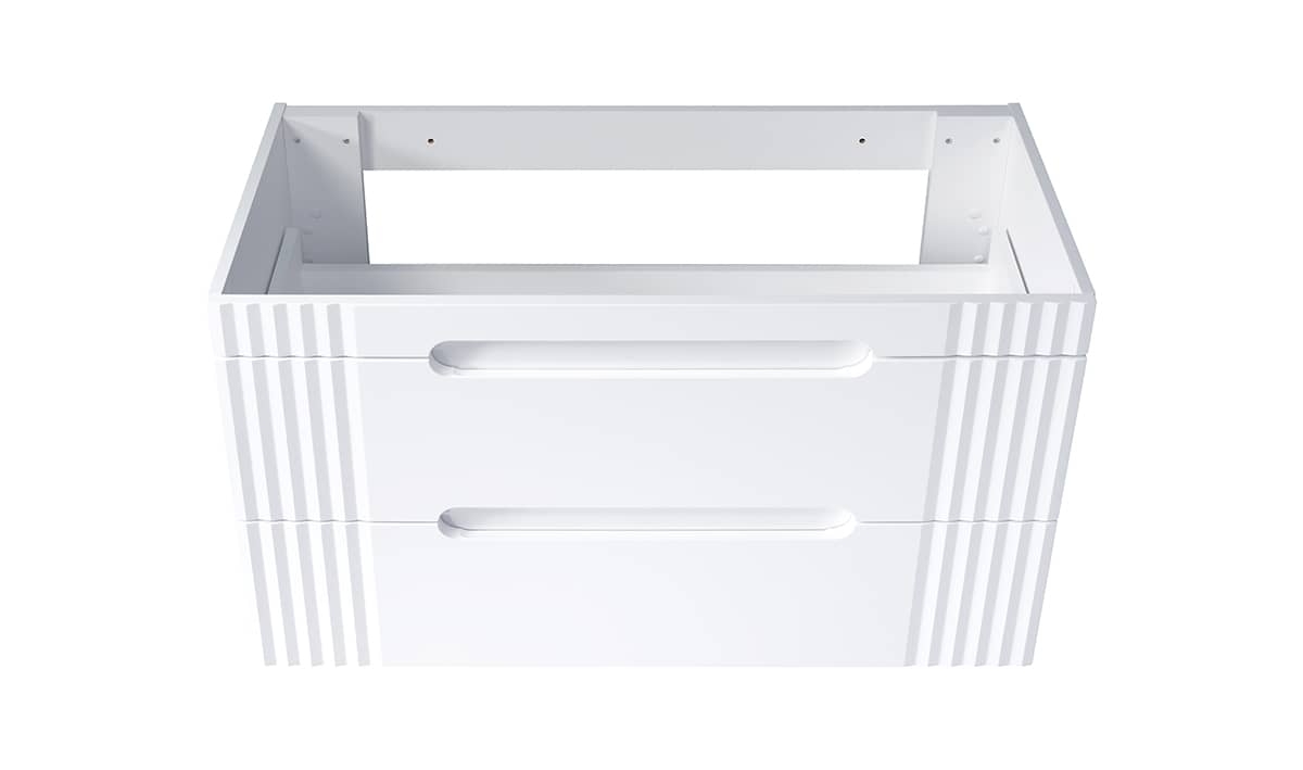 Pastatoma vonios spintelė su praustuvais 822A FIJI WHITE