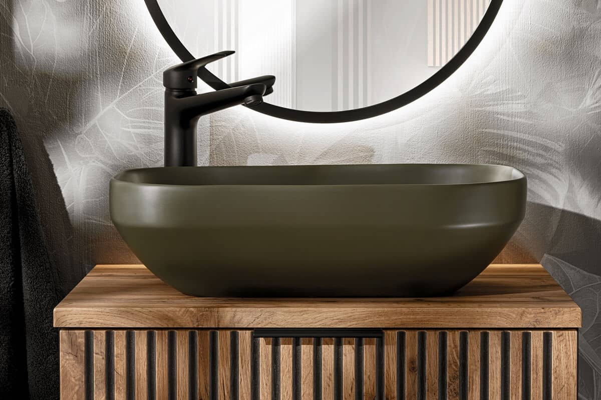 Pastatomas praustuvas NELI, žalias, 50x35x15 cm