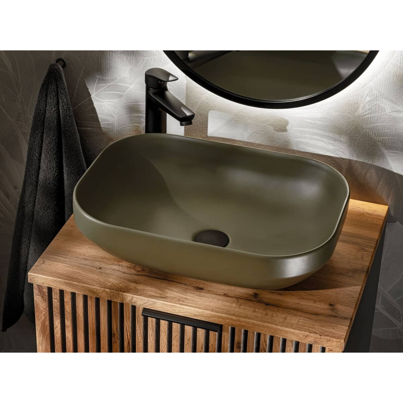 Pastatomas praustuvas NELI, žalias, 50x35x15 cm