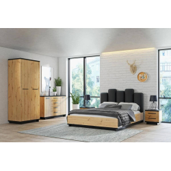 Dvidurė spinta VERU, 90x60x215 cm