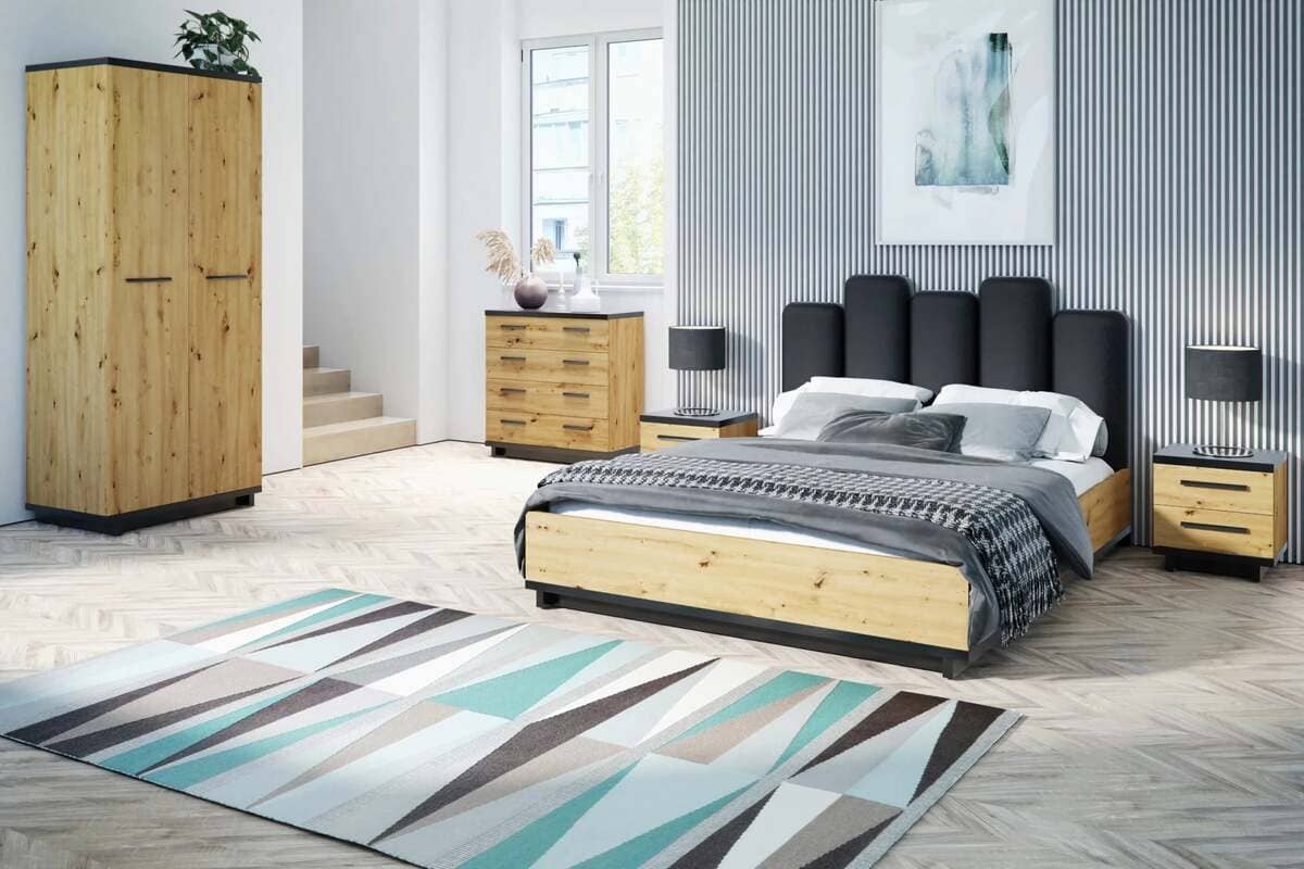 Dvidurė spinta VERU, 90x60x215 cm