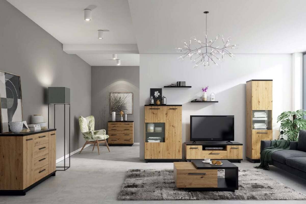 TV staliukas VERU, 135x46x40 cm