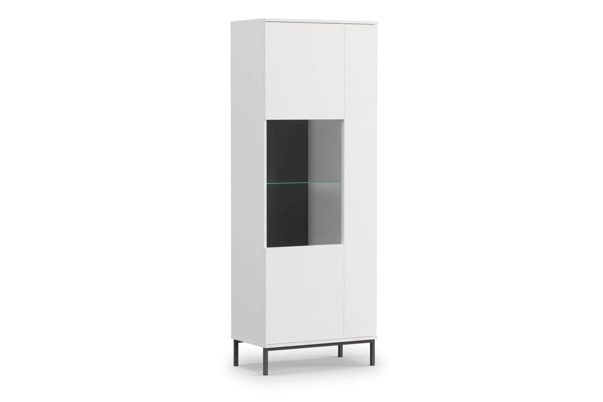 Vitrina ERIS, balta, 70x41x190 cm