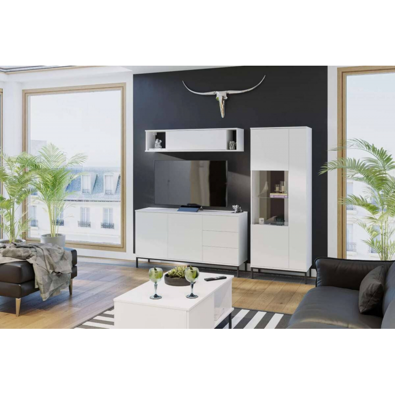 Vitrina ERIS, balta, 70x41x190 cm