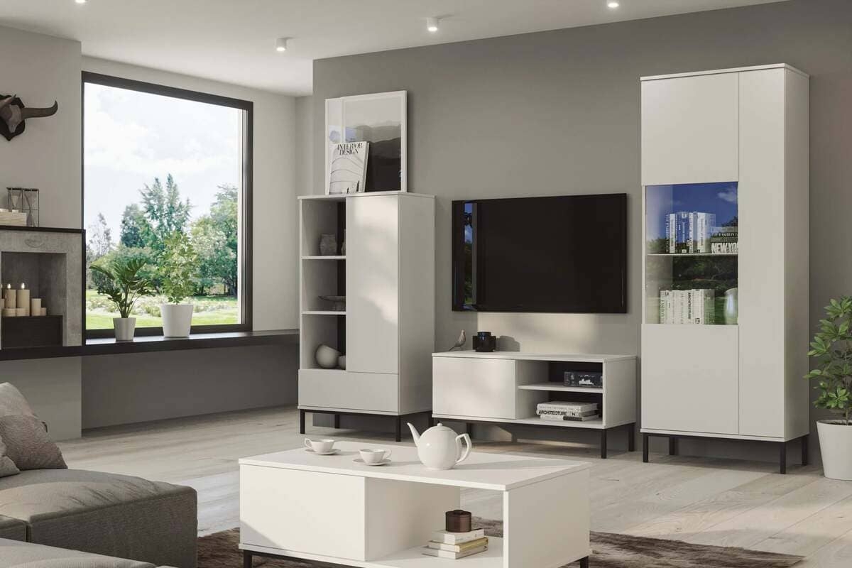 Vitrina ERIS, balta, 70x41x190 cm