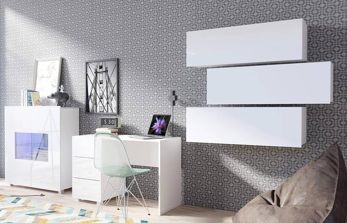 Darbo stalas PAVA, baltas, 110x55x77 cm