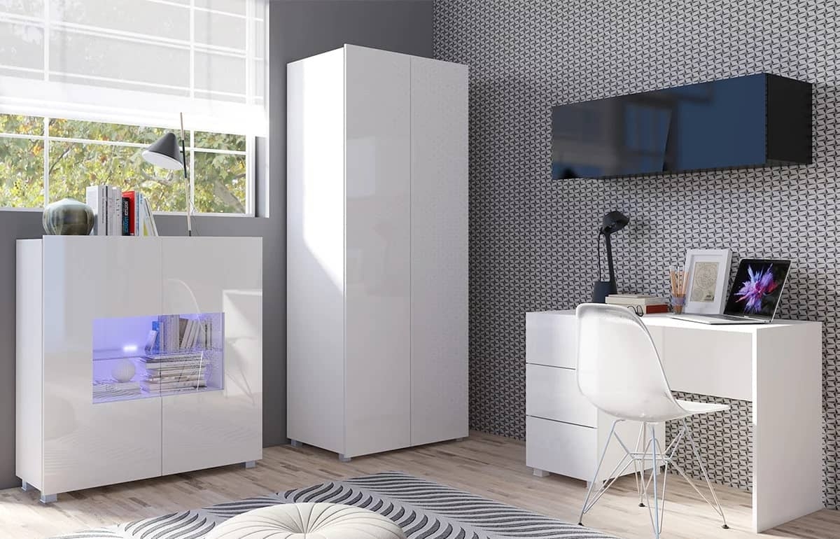 Darbo stalas PAVA, baltas, 110x55x77 cm