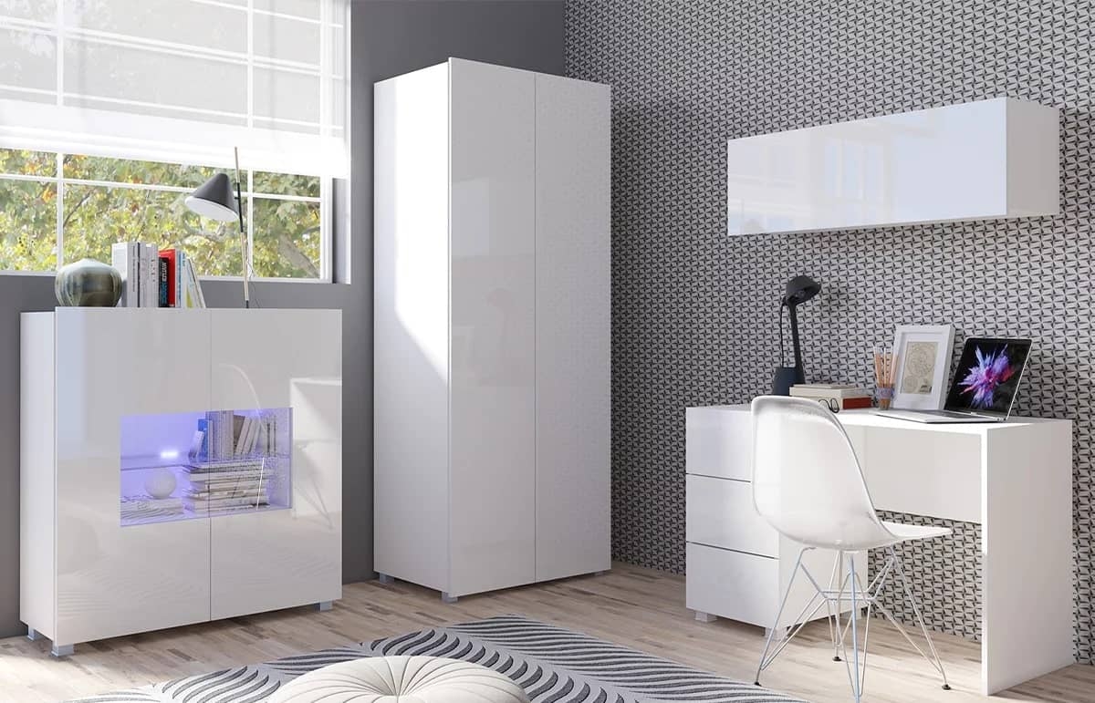 Darbo stalas PAVA, baltas, 110x55x77 cm