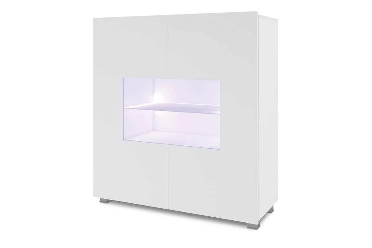 Vitrina PAVA, balta, 100x35x107 cm