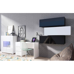 Vitrina PAVA, balta, 100x35x107 cm