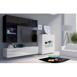 Vitrina PAVA, balta, 100x35x107 cm