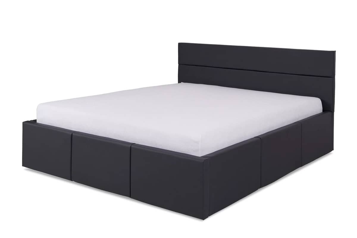 Lova 160 cm PAVA su pat. dėže, pilka, 175x215x92 cm