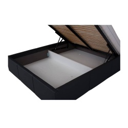 Lova 160 cm PAVA su pat. dėže, pilka, 175x215x92 cm