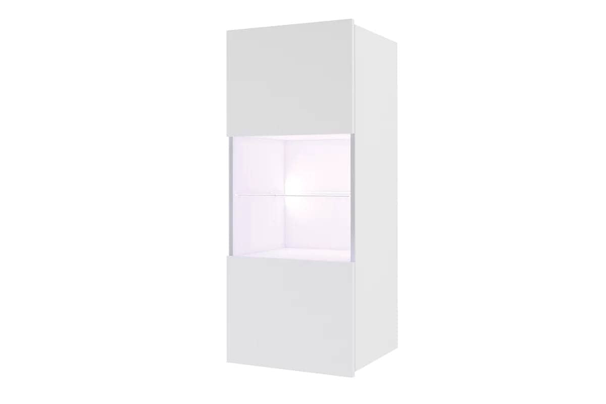 Pakabinama vitrina PAVA, balta, 45x32x117 cm
