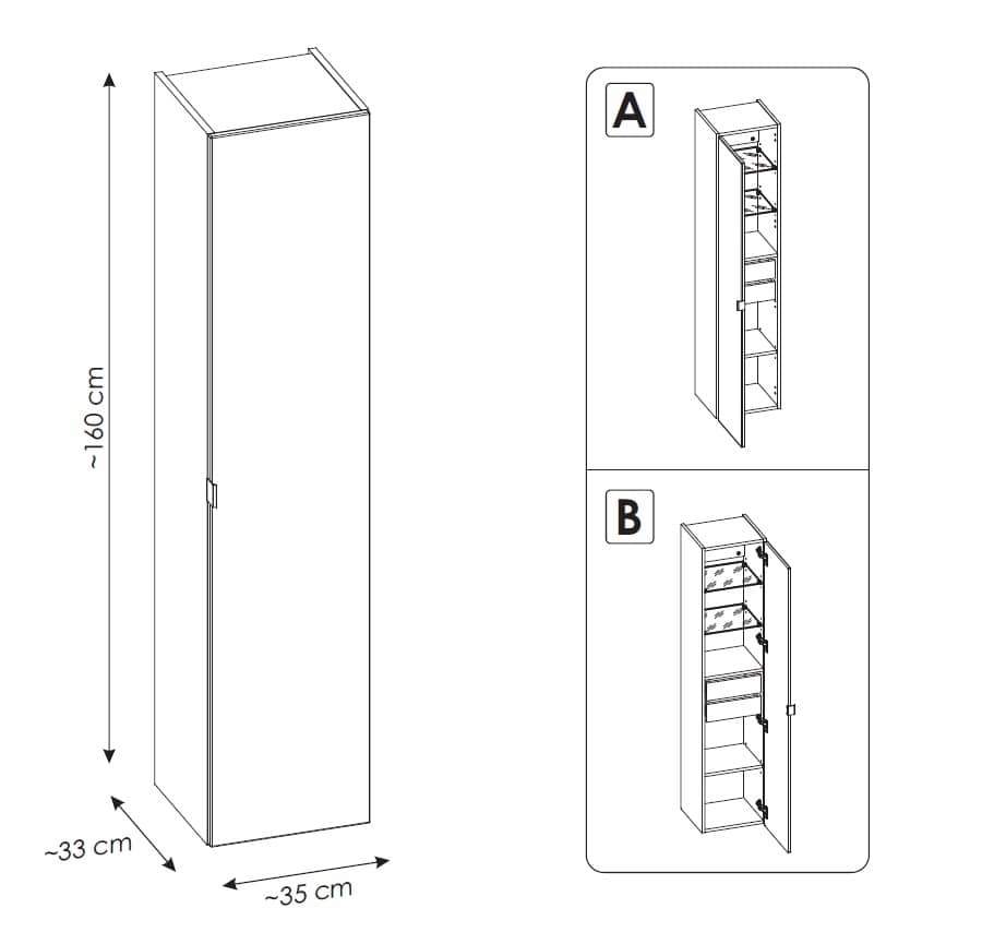 Vonios komplektas SANTA NERO 140