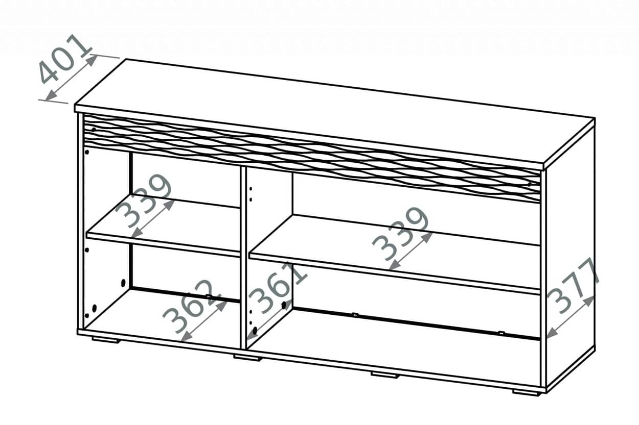 Spintelė VANO, 138x40x70 cm