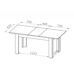 Išskleidžiamas valgomojo stalas VANO, 140-180x82x76 cm